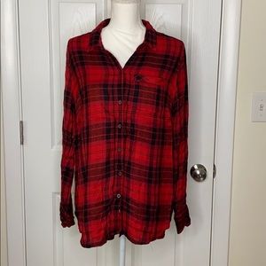 Lucky Brand Red/Black Plaid Shirt